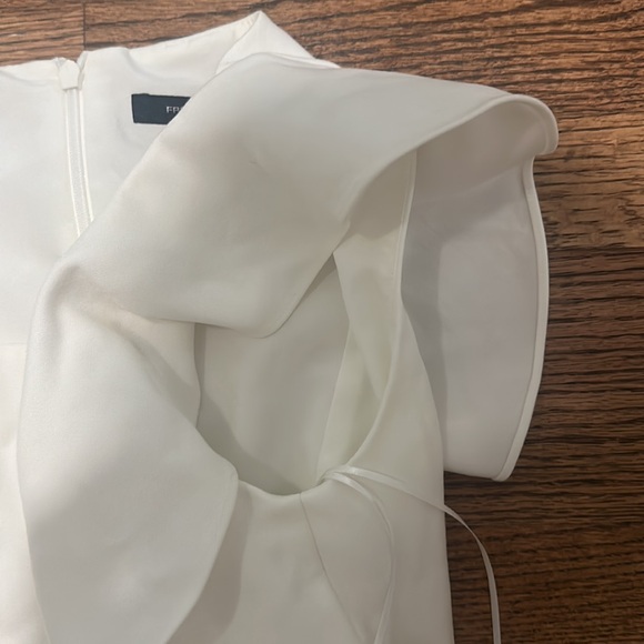 White Ruffle French Connection Dress - Picture 7 of 8